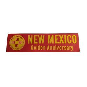 Vintage 1912 1962 New Mexico Golden Anniversary Bumper Sticker Decal